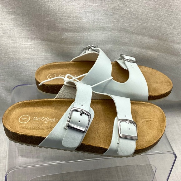 Cat & Jack Shoes Cat Jack Drew Little Girls Slipon Footbed Sandals Size Color White Nwot